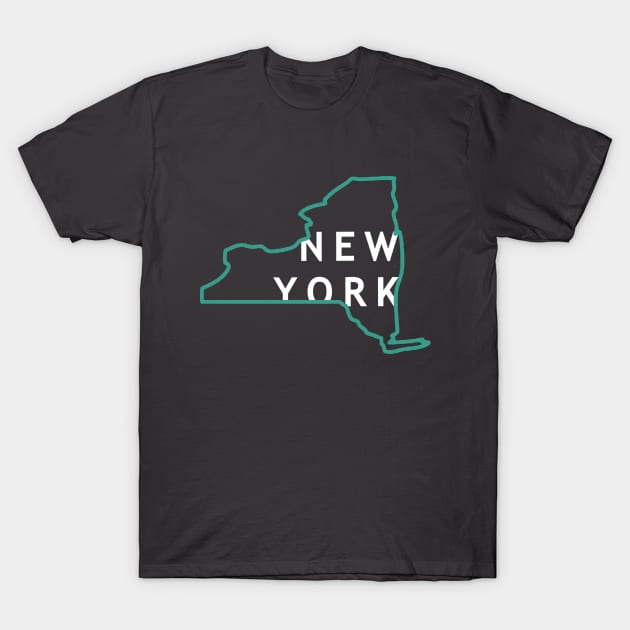 New York State Outline T-Shirt by FLARE US